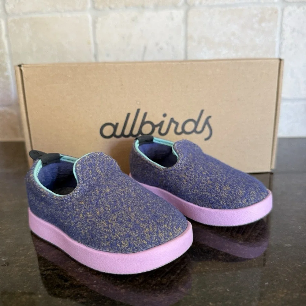 Smallbirds x Allbirds Baby Shoes Wool Lounger Wowza Blue T5